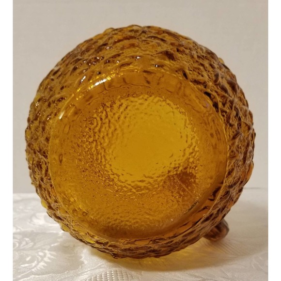 Anchor Hocking 64oz Amber Glass Milano Lido Ball Pitcher And Four 16oz Tumblers - Picture 4 of 9